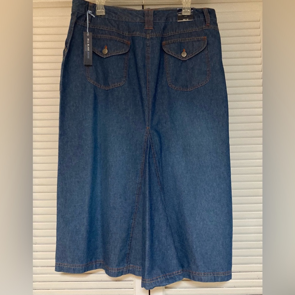 NWT Vintage Bill Blass 16 Petite Denim Skirt - Picture 3 of 10